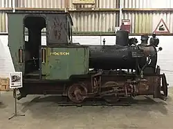 Lok 16 (Jung 2742, Baujahr 1917), letzte erhaltene Dampflokomotive der ehemaligen Hoesch Schmalspur-Werkbahn der Westfalenhütte