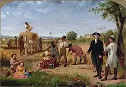 Junius Brutus Stearns, Washington als Landwirt am Mount Vernon, 1851