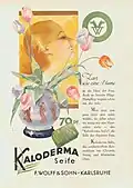 Werbung für die Seife Kaloderma von Jupp Wiertz, 1930