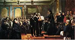 Francisco Jover, Joaquín Sorolla: Königin Maria Christina schwört auf die Verfassung, 1897