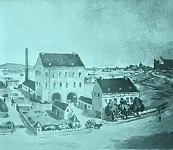 Neusser Straße 182 – Dampfmühlenwerke Heinrich Auer GmbH (um 1860)