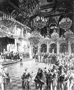 König Wilhelm I. Audienz im Weißen Saal des Berliner Schlosses, 1865