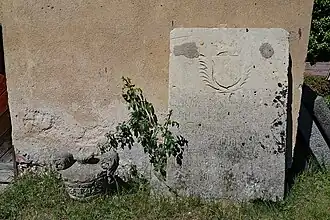 Grabplatte für Johann Christoph König am Grufthaus König