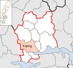 Lage der Gemeinde Köping