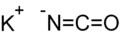 Struktur von Kaliumcyanat