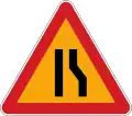 119: Einseitig (rechts) verengte Fahrbahn