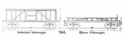 Erste Güterwagen von 1845