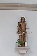 St. Sebastian, Wandskulptur, linke Saalseite