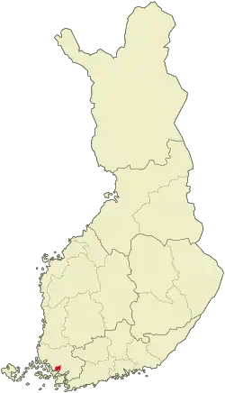 Lage von Kaarina in Finnland
