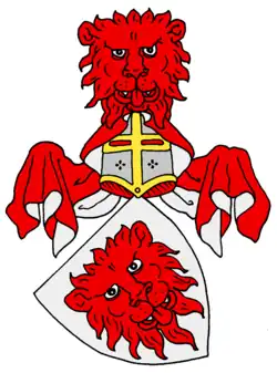 Stammwappen derer von Kahlden, rote Linie und schwarze Linie