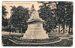 Kaiser-Wilhelm-Ring in Köln, 1903, geschaffen von Franz Dorrenbach (Figur), Heinrich Stockmann (Sockel), 1943 zerstört