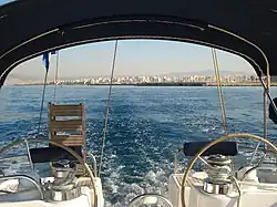 Kalamaki vom Meer aus