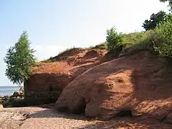 Sandsteinküste am Peipussee