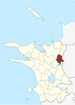 Lage des Bjergsted Sogn in der Kalundborg Kommune