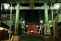 Torii und Zuishinmon bei Nacht