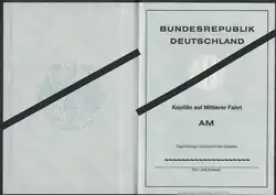 Kapitänspatent AM Mittlere Fahrt – 1973