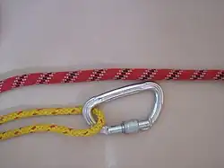 Steigschlinge in Karabiner