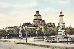 Um 1900 mit der Pleißenburg