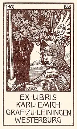 Exlibris von Bernhard Wenig, 1901