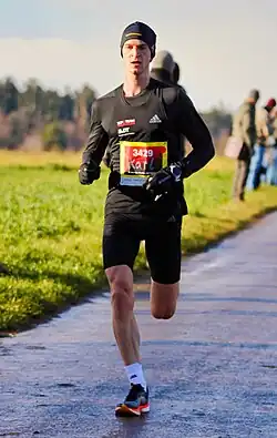 Karl Junghannß (hier bei einem Laufwettbewerb) erreichte Platz&nbsp;zwanzig