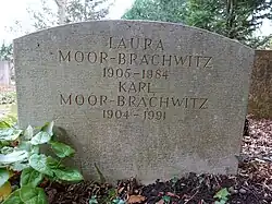 Karl Moor-Brachwitz (1904–1991) Maler, Grab Friedhof am Hörnli