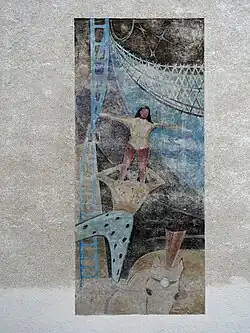 Karl Moor (1904–1991) Wandbild 1934, Wettstein-Schulhaus, Basel