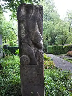 Karl Wüthrich (1896–1965), Fussballspieler. 1915–1922 FC Basel Stürmer. Grab auf dem Friedhof am Hörnli