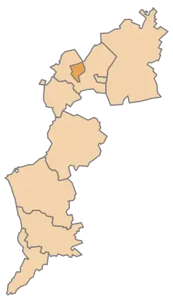 Lage des Bezirks Eisenstadt im Bundesland Burgenland (anklickbare Karte)