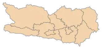 Lage des Kärnten im Bundesland Kärnten (anklickbare Karte)