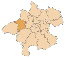 Lage des Bezirks Bezirk Ried im Innkreis im Bundesland Oberösterreich (anklickbare Karte)