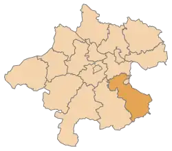 Lage des Bezirkes Steyr-Land in Oberösterreich