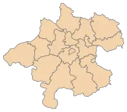 Lage des Bezirks Karte A Ooe ohne.svg im Bundesland Oberösterreich (anklickbare Karte)