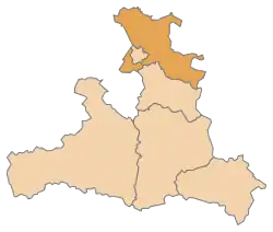 Lage des Bezirks Bezirk Salzburg-Umgebung im Land Salzburg (anklickbare Karte)