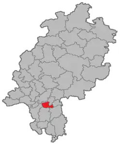 Lage des Amtsgerichtsbezirks Langen in Hessen