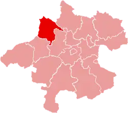 Lage des Bezirkes Schärding in Oberösterreich