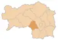 Lage des Bezirkes Voitsberg innerhalb der Steiermark