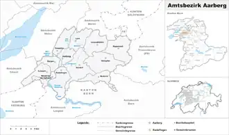 Karte von Amtsbezirk Aarberg