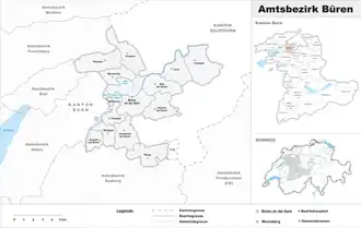 Karte von Amtsbezirk Büren