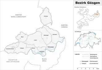 Karte von Bezirk Gösgen