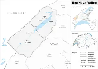 Karte von Bezirk La Vallée