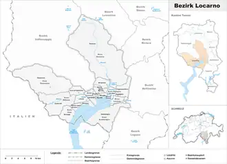 Karte von Bezirk Locarno