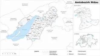 Karte von Amtsbezirk Nidau