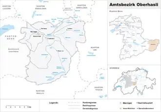 Karte von Amtsbezirk Oberhasli