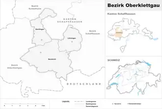 Karte von Bezirk Oberklettgau