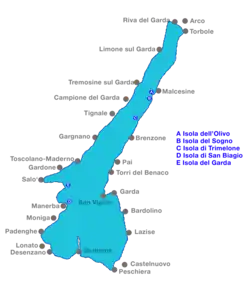Karte des Gardasees