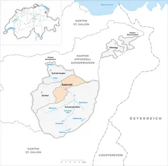 Karte von Appenzell