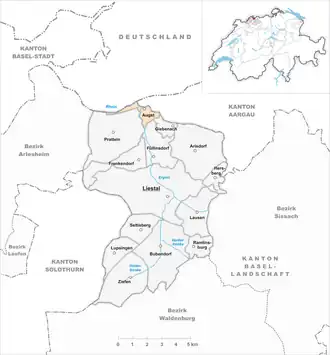 Karte von Augst