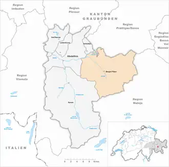 Karte von Bergün Filisur