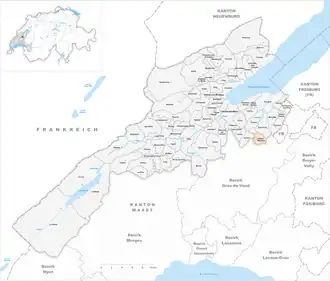 Karte von Bioley-Magnoux