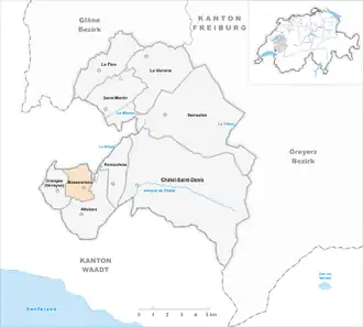 Karte von Bossonnens